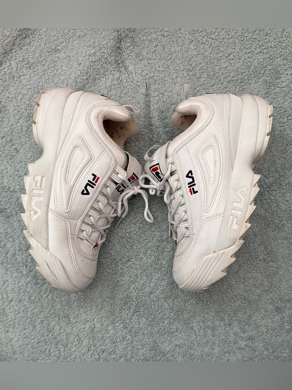 FILA White Women's Platform Disruptor II Sneakers Size 7